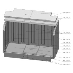 Žárobetonová komora komplet - černá KV IMPRESSION 3g L 97.51.16 
